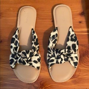 Leopard print sandals